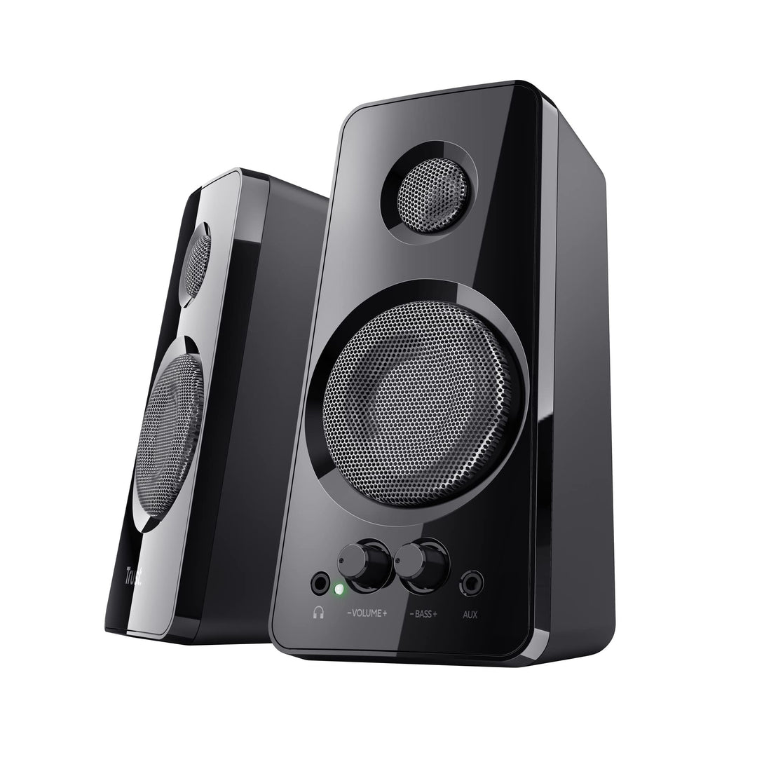 Trust Tytan 2.0 Lautsprecherset, 36 W (18 W RMS), Computer Boxen, Lautstärke- und Bassregler, Kopfhö