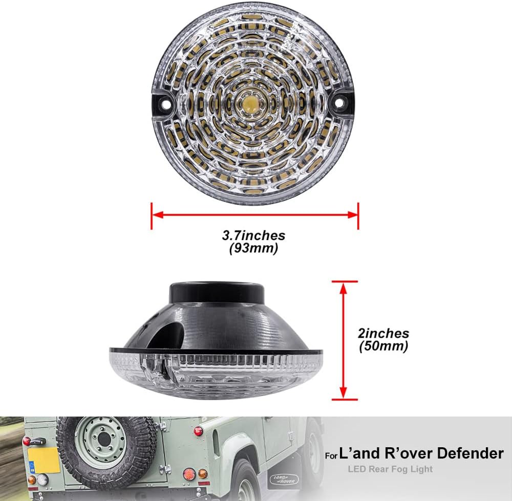 NSLUMO Aktualisierung Defender Runden LED Nebel & Rücklicht Für Defender Hinten Nebel Rückfahrschein