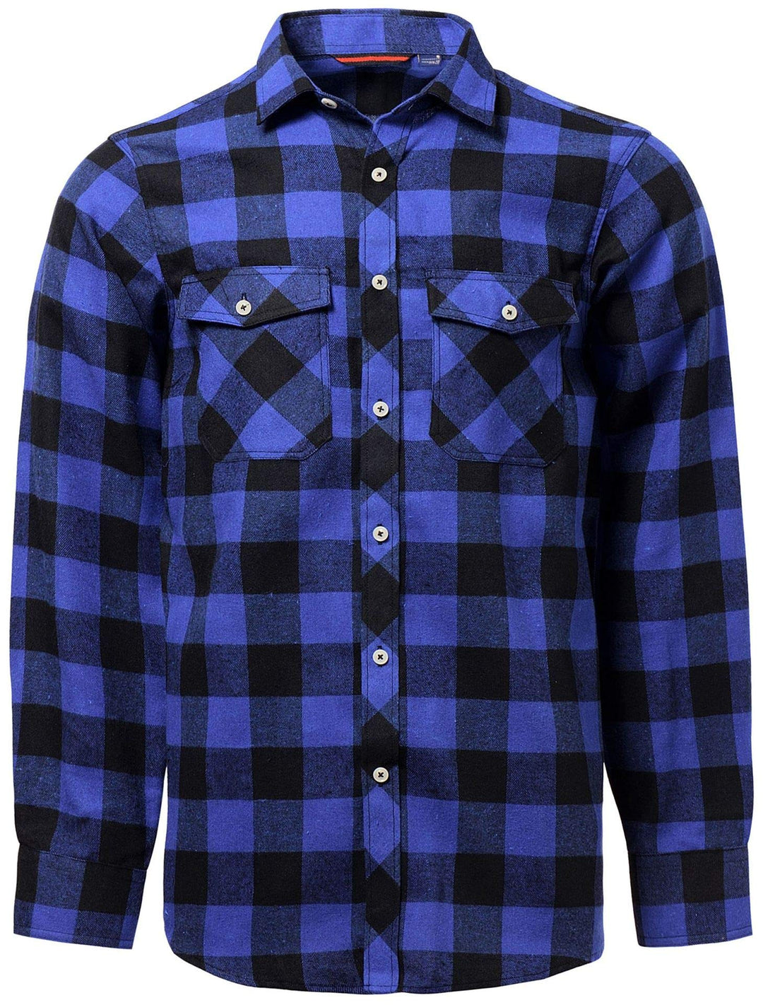 J.VER Herren Hemd Kariertes Flanellhemden Regular Fit Baumwollhemd Outdoor Freizeit Langarmhemd Holz