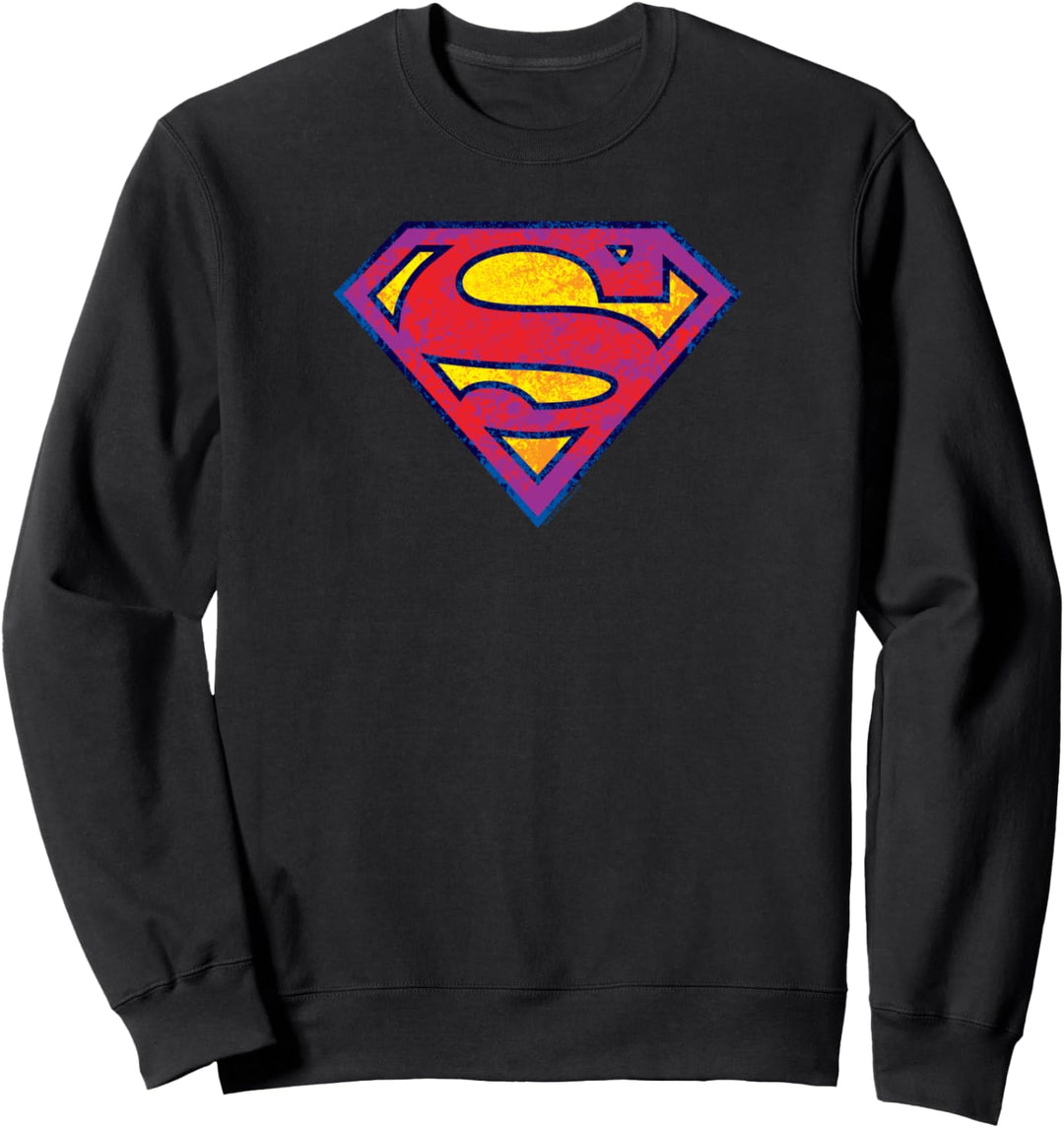 Superman Neon Distress Logo Sweatshirt