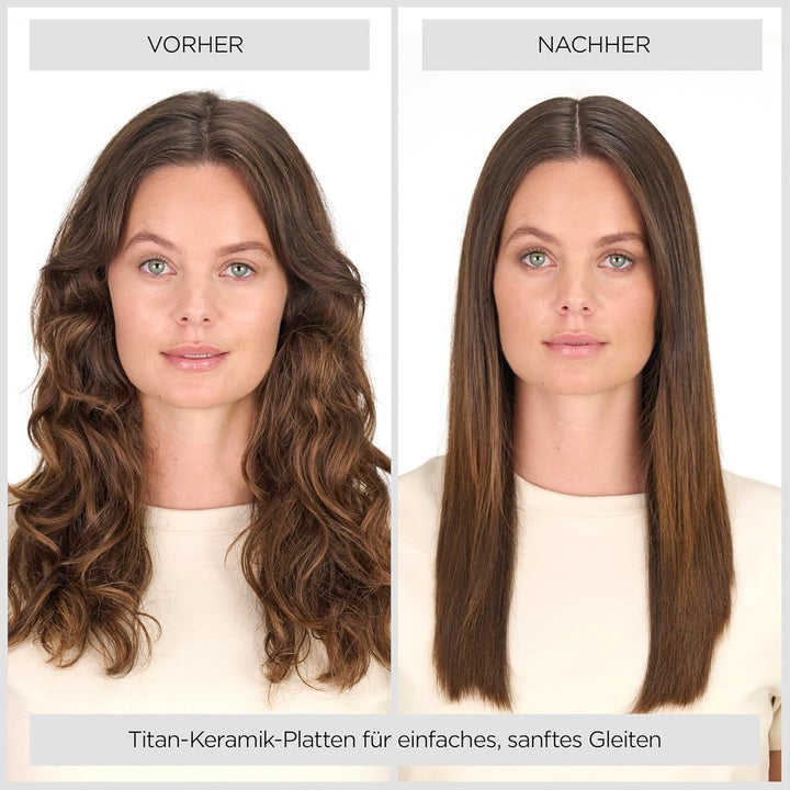 BaByliss Midnight Luxe Glätteisen - Titanium Ceramic Floating Plates für sanftes Gleiten, schnelles