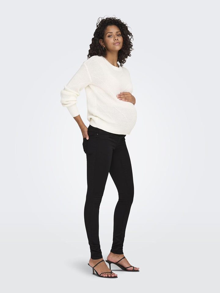 ONLY MATERNITY Damen Olmroyal Sk Jeans DNM Pimbox Noos Jeanshose, S / 32L