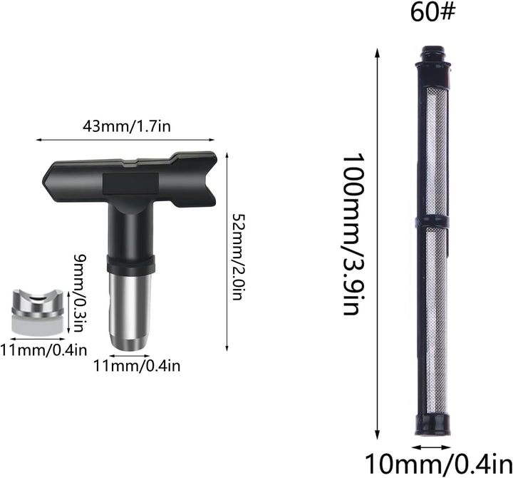 Airless Düse mit Spitzendichtung, Reversible Sprühspitzen, Düsenspitzen für Airless-Farbspritzgeräte