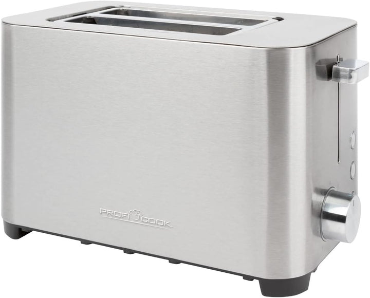 ProfiCook® Toaster | 2 Scheiben-Toaster | Edelstahlgehäuse | Wide Slot | Brötchenaufsatz (abnehmbar)