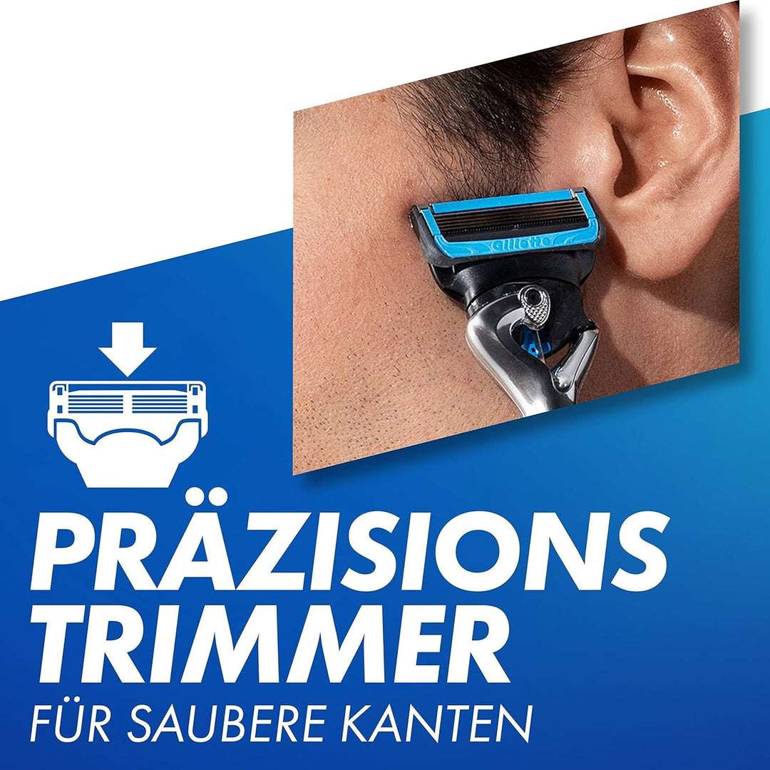 Gillette ProShield Chill Rasierklingen für Rasierer, 4 Ersatzklingen für Nassrasierer Herren mit 5-f