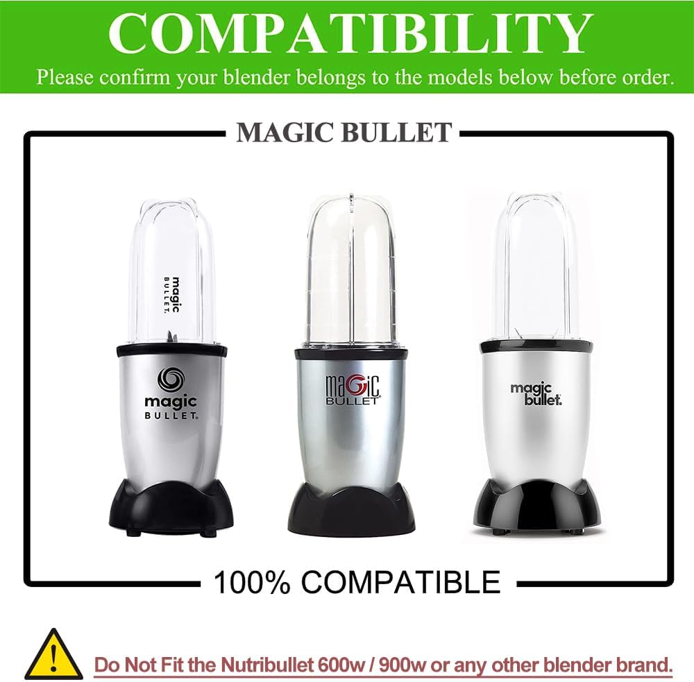 3 Stk Ersatz Entsafter Klingen für Magic Bullet Mixer, Ersatzklinge mit Dichtungen Zubehör für Magic
