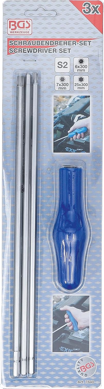 BGS 7840 | Spezial-Schraubendreher-Satz | T-Profil (für Torx) | Innensechskant | 4-tlg.