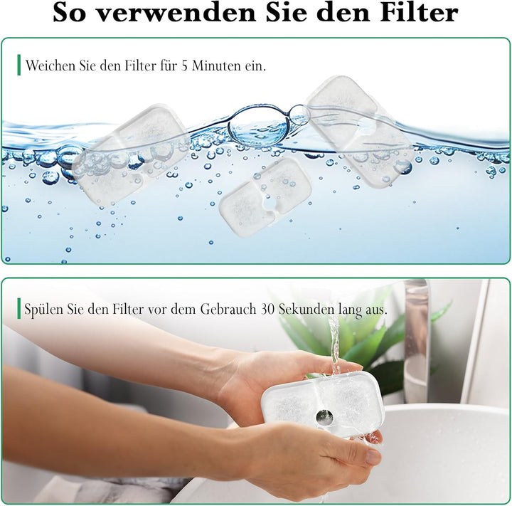 40 Stück Filter Katzenbrunnen, Dockstream Trinkbrunnen für Katze PLWF005, PLWF115, PLWF105, Trinkbru