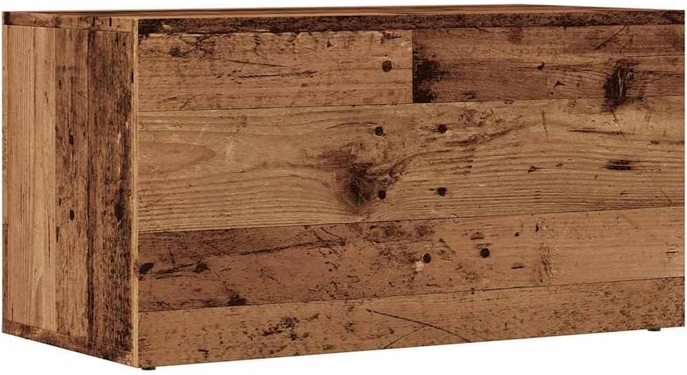 vidaXL Aufbewahrungstruhe Altholz-Optik 69,5x34x36 cm Holzwerkstoff, Aufbewahrungstruhe, Plattenspie