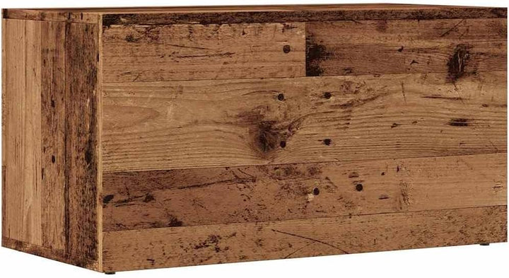 vidaXL Aufbewahrungstruhe Altholz-Optik 69,5x34x36 cm Holzwerkstoff, Aufbewahrungstruhe, Plattenspie