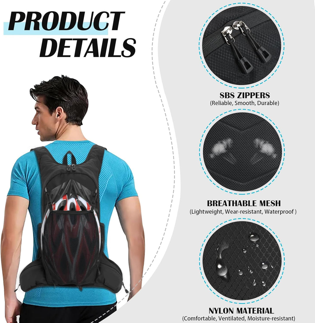 Trinkrucksack mit Trinkblase 2L Klein Laufrucksack Joggen für Damen Herren, Leichter Laufen Rucksack