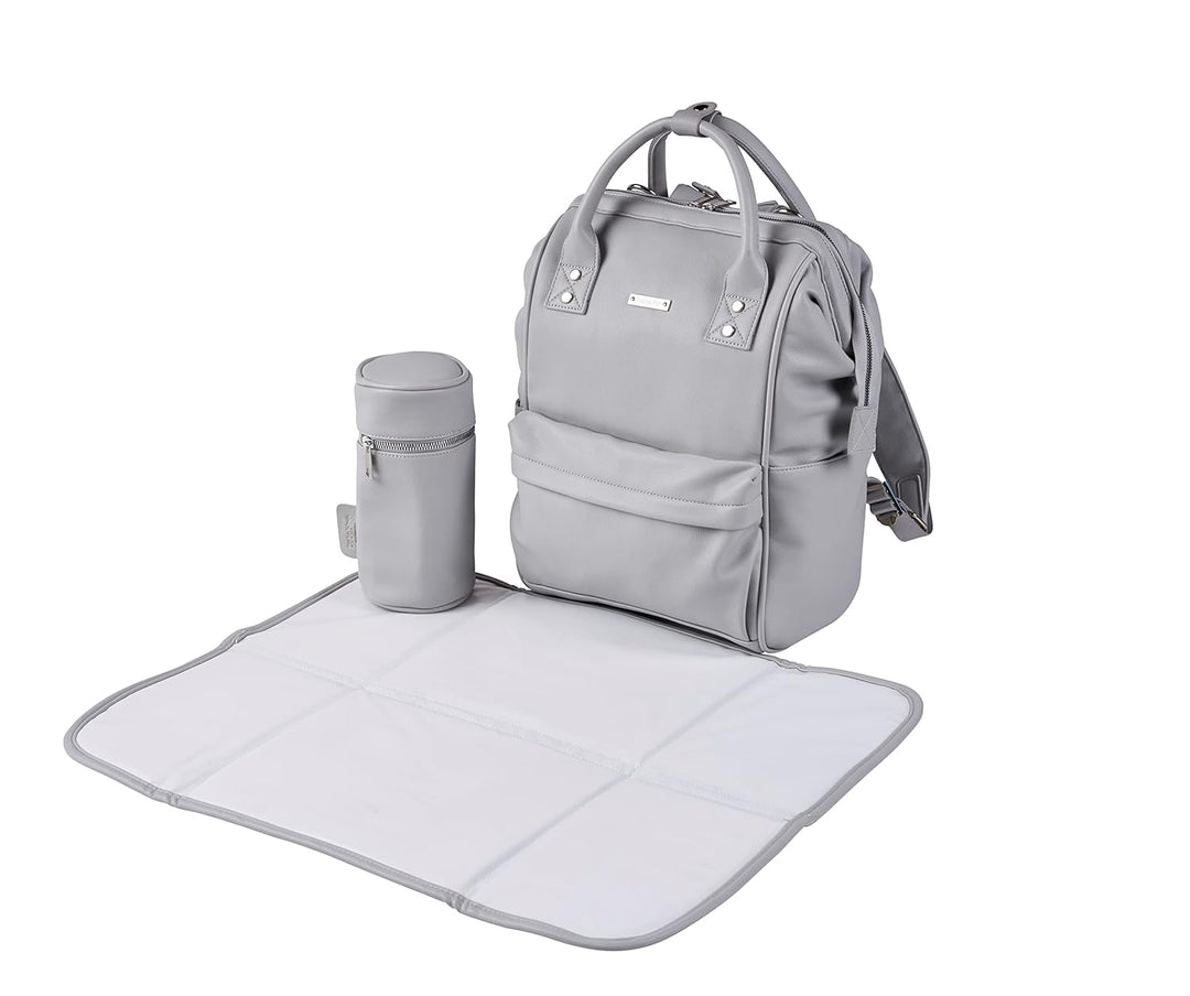 BabaBing Mani Rucksack, vegan, Taubengrau, Kunstleder Taubengraues Kunstleder, Taubengraues Kunstled