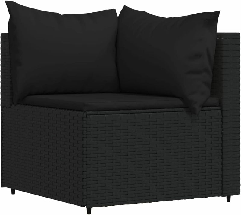 Festnight Gartensofa 3-Sitzer Rattan Sofa Balkonmöbel Lounge Sofa Outdoor Balkonsofa Balkon Couch Ga