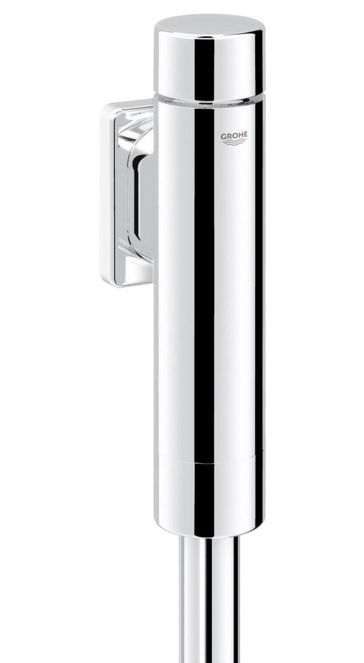 GROHE Rondo A.S. Druckspüler für WC mit integrierter Vorabsperrung 37349000, Silber