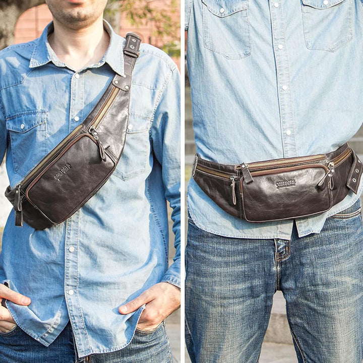 FANDARE Gürteltasche Bauchtasche Brusttasche Herren Sling Bag wasserdichte Geeignet Hüfttasche Junge