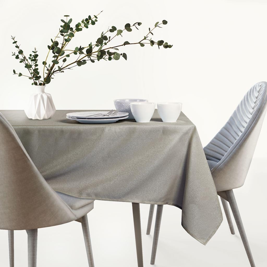 AmeliaHome Tischdecke 110x180 cm Tischtuch Tafeldecke Fleckschutz Lotuseffekt Abwaschbar Wasserabwei