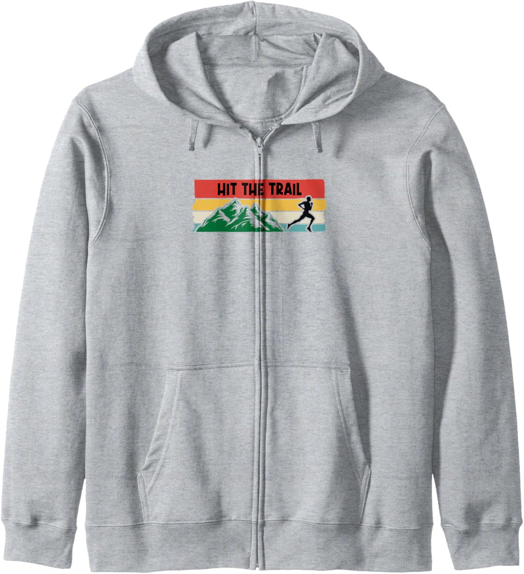 Hit The Trail Graphic Running Jogging Ausdauertraining Kapuzenjacke