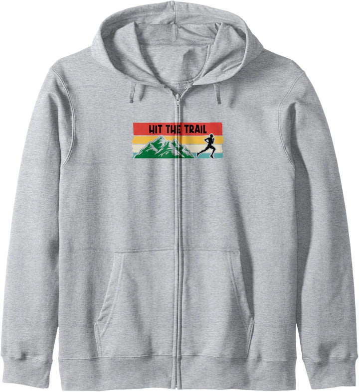 Hit The Trail Graphic Running Jogging Ausdauertraining Kapuzenjacke