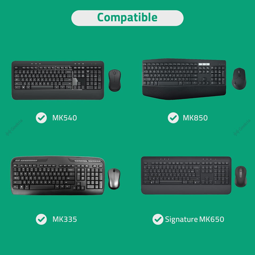 GEEKRIA Tastatur- & Maus-Set Hartschalen-Etui, kompatibel mit Logitech G613 / MK540 / MK850 / MK335