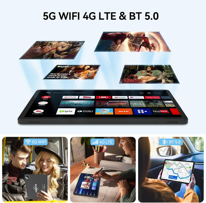 2025 Neueste Tablet 11 Zoll Android 14 Tablets,Tablet mit Tastatur Maus,5G Wifi Tablett PC Mit 16GB+