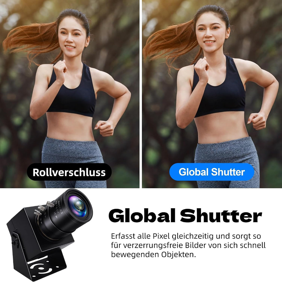 Globalverschluss USB Kamera mit 4-fachem optischem Zoom | 1200P 90fps, 2,8–12 mm manuelles Objektiv,