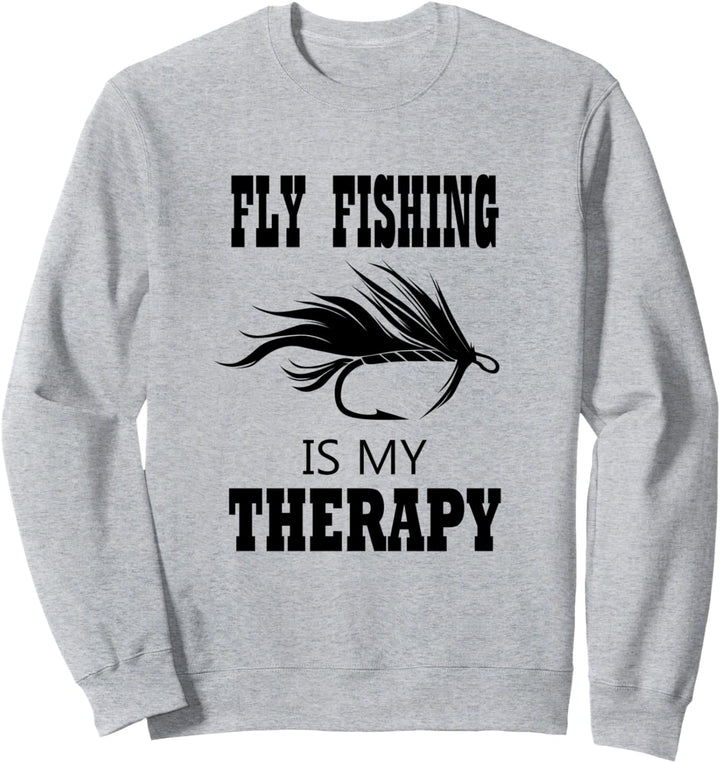 Fischer Angler Forellenfischen als Therapie Sweatshirt