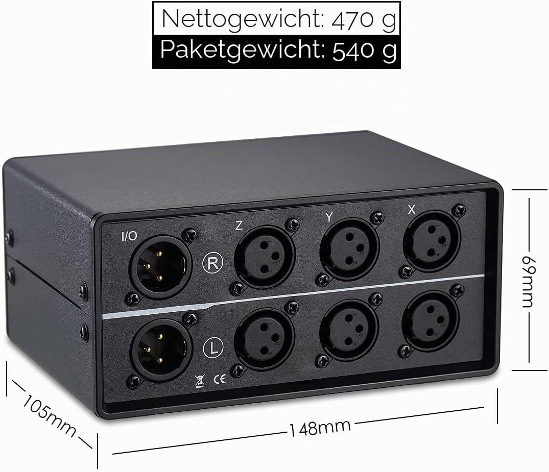 Nobsound 3-IN-1-OUT XLR Audio Switch ; Balanced Audio Converter ; 3-Way Stereo Passive Audio Selecto