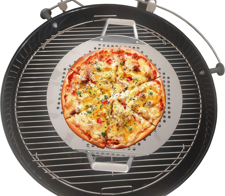 Grill Topper - Grillplatte aus Edelstahl – Perforiertes Grillzubehör Kompatibel mit Kugelgrill, Kama