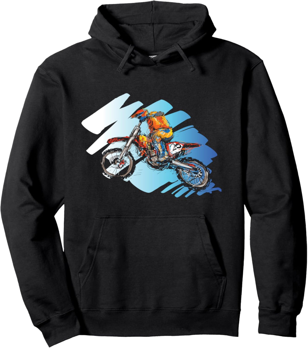 Motocross Fahrer Motorradfahrer Offroad Extremsport Bike Pullover Hoodie