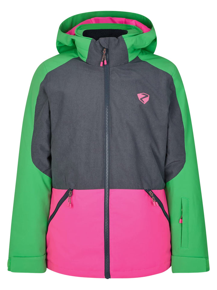 Ziener Mädchen Amely Ski-Jacke, Winter-Jacke | wasserdicht, winddicht, warm (1er Pack) 164 irish gre