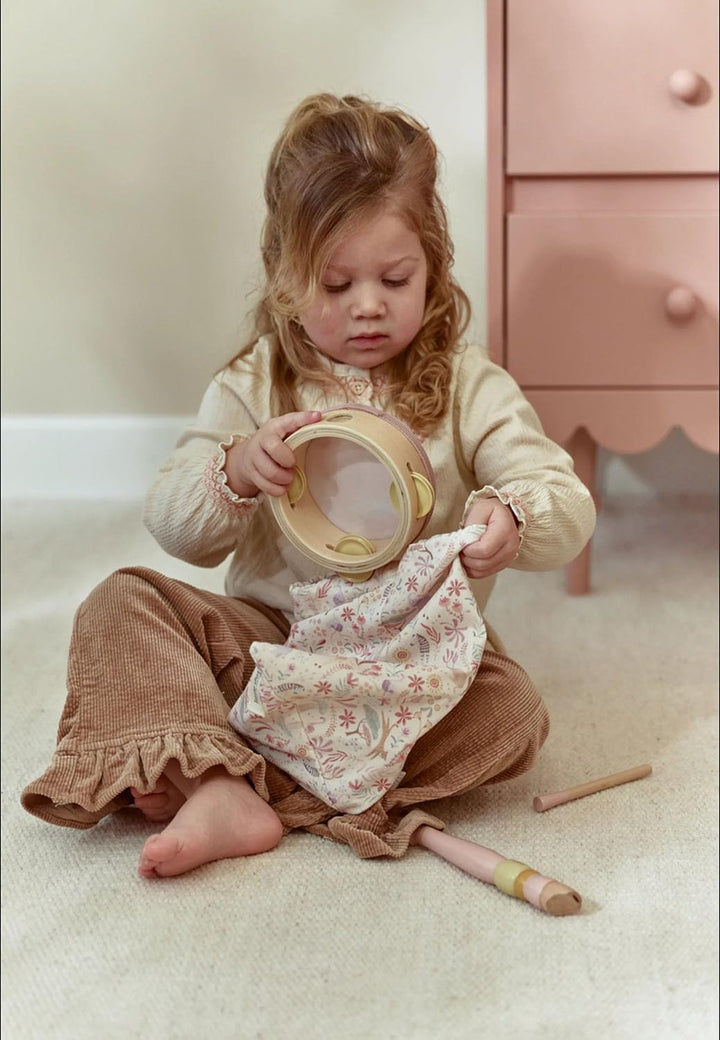 Little Dutch Kinder Musikinstrumente Set - Holz Instrumente Musik Set - mit Tamburin, Xylophon, Rass