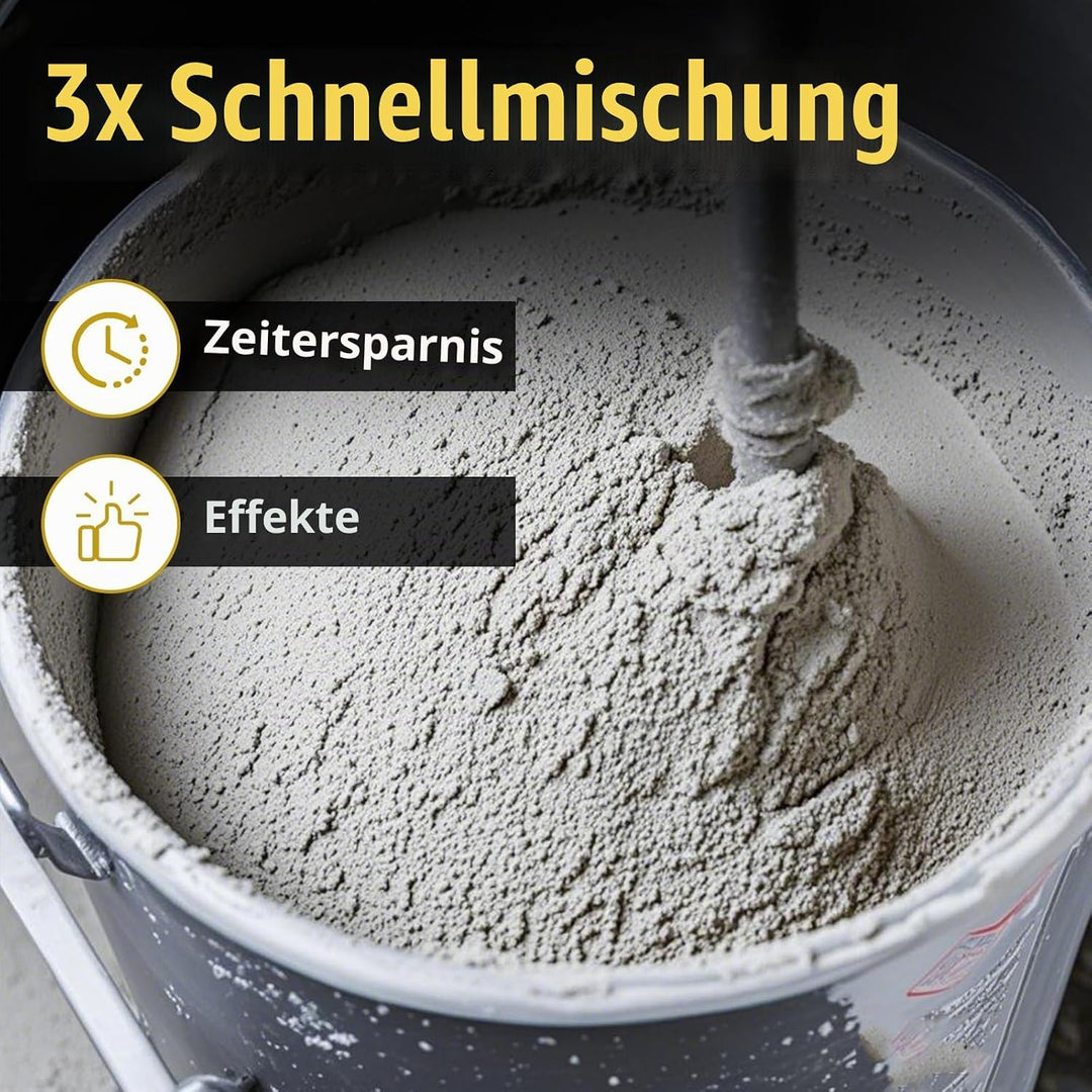Rührwerk Mörtelrührer, 1200W Betonmischer, 6-Gang-Getriebe mit variabler,inkl. Mörtel 60CM mit M14 G