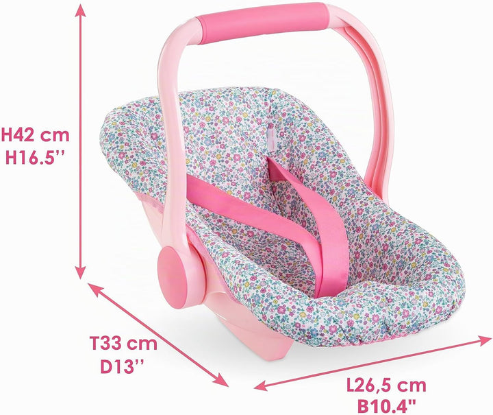 Corolle - Puppenhalter mit Blumenmuster, Zubehör, für Puppen 36 und 42 cm, ab 3 Jahren, 9000141840