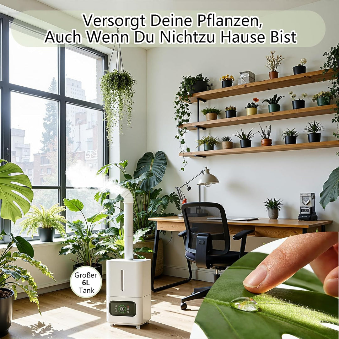 Pflanzen Luftbefeuchter 6L,Smart Luftbefeuchter Grow Box,mit einstellbarer Luftfeuchtigkeit, Timer-F