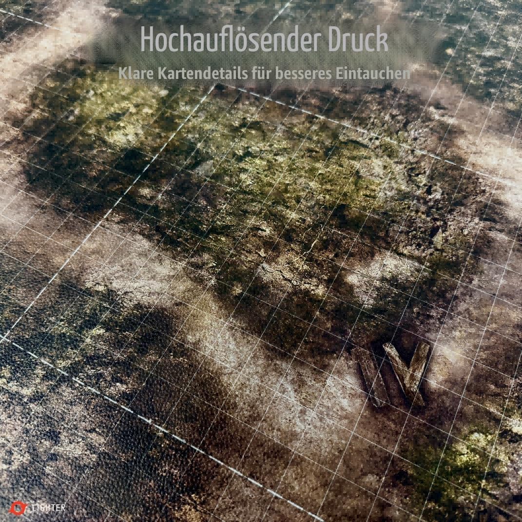 Spielmatte 44 x 60 Matte für WHAoS, 112 x 152 cm, aus Kunstleder, 1,1 mm Dick - Blighted Gloommoor