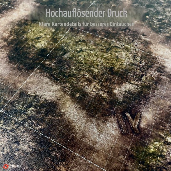 Spielmatte 44 x 60 Matte für WHAoS, 112 x 152 cm, aus Kunstleder, 1,1 mm Dick - Blighted Gloommoor