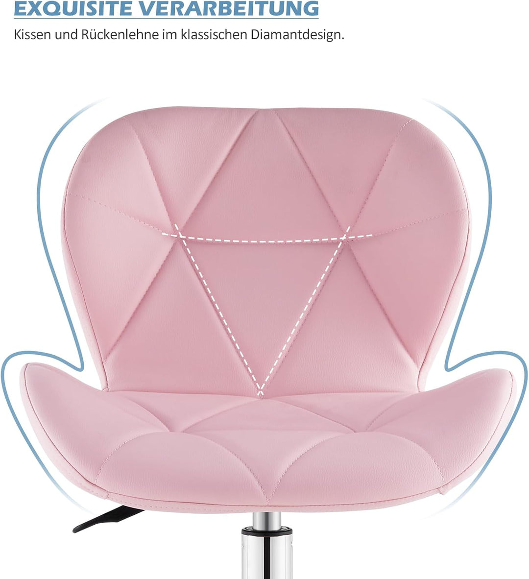 TUKAILAI Bürostuhl Ergonomisch aus Kunstleder, Verstellbar Schreibtischstuhl Drehstuhl Computerstuhl