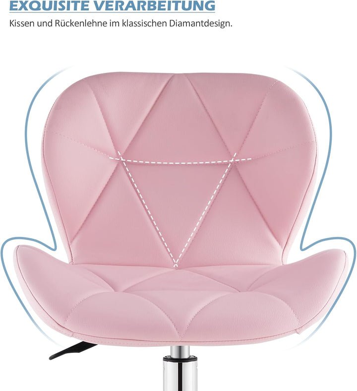 TUKAILAI Bürostuhl Ergonomisch aus Kunstleder, Verstellbar Schreibtischstuhl Drehstuhl Computerstuhl