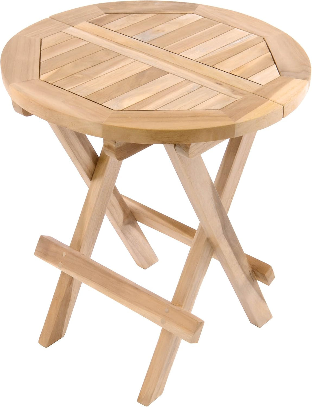 Divero Hocker Blumen-, Beistell-, Kinder-Tisch Garten Balkon Terrasse Teak-Holz klappbar behandelt u