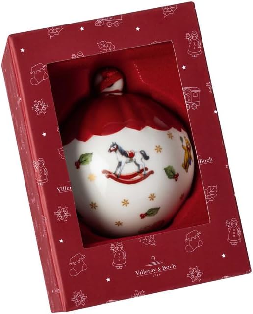 Villeroy und Boch Kugel Figur, Porzellan, Weiss, 6 cm