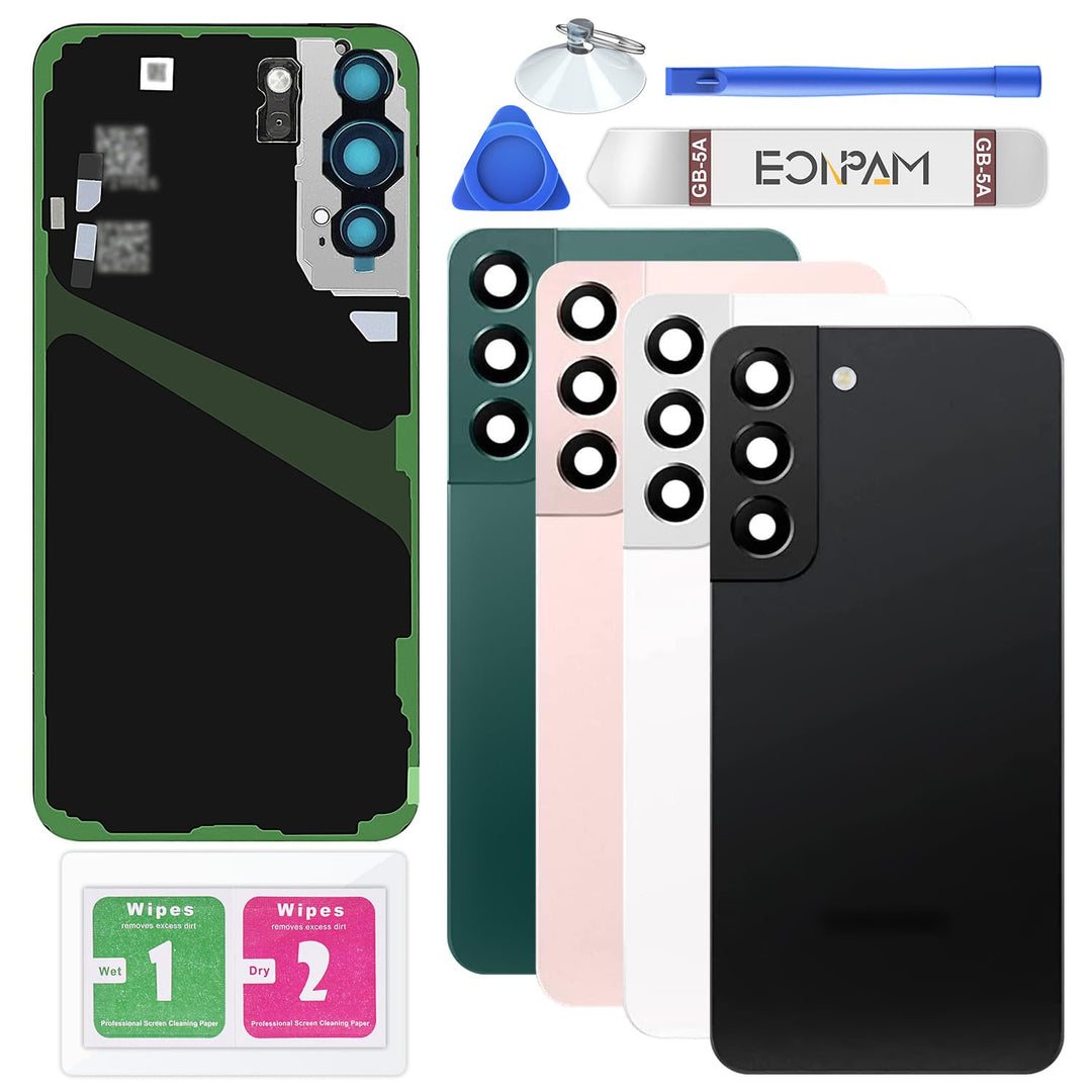 Eonpam Akkudeckel für Samsung Galaxy S22+ Plus 5G S906 Rückseite Glas Original Backcover Back Glas E