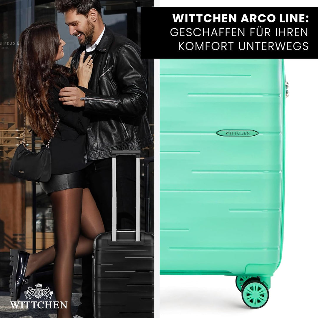 WITTCHEN ARCO Line | Mittelgrosser Koffer Reisetasche | Leichtes Gepäck Polypropylen TSA-Schloss Tel