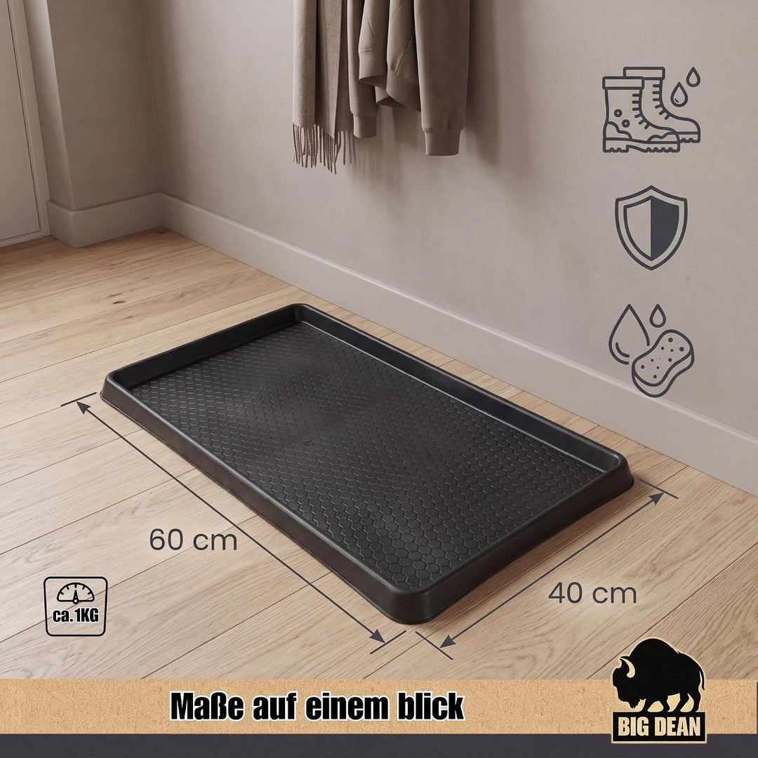 BigDean 2X Premium Schuhabtropfschale 60x40cm extra robust | Made in Europa 2 Stück, 2 Stück