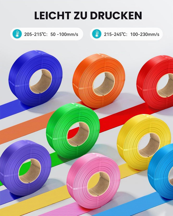 SUNLU PLA Matt Filament Refill 1.75mm 4KG, 3D Drucker Filament PLA Bündel, No-Spule Matte PLA Refill