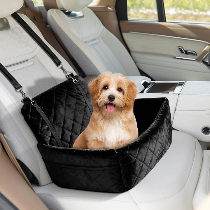 Hunde Autositz FüR Kleine Bis Mittlere Hunde, Waschbarer Hundesitz Auto Mit Aufbewahrungstaschen, An