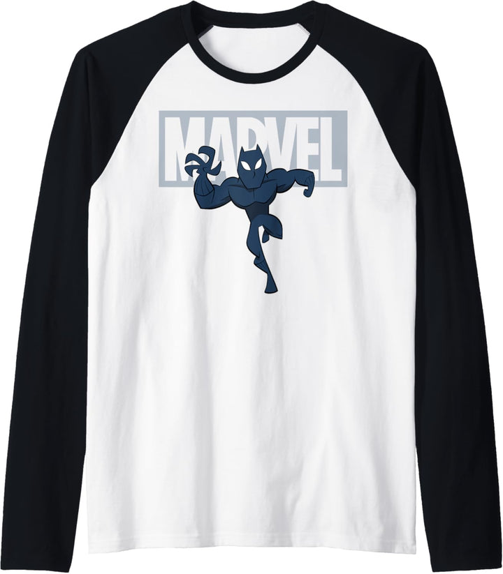 Marvel Avengers Black Panther Logo Doodle Raglan