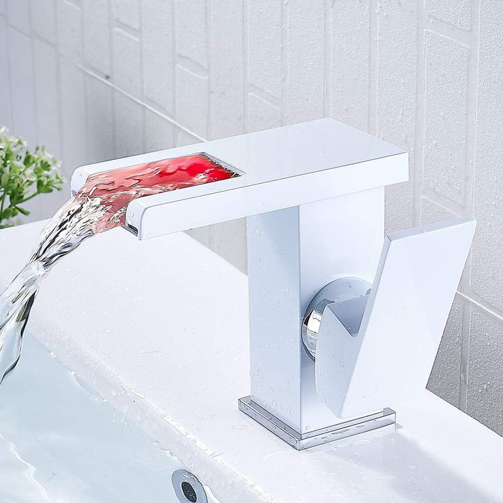 Wasserhahn Bad Waschbecken, Armatur Wasserfall, Kalte Und Heisse Armaturen, Badarmatur Mit 3/8" Heis