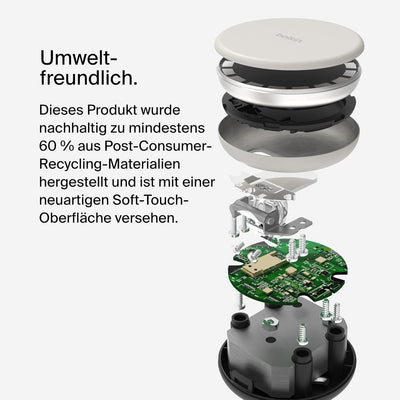 Belkin BoostCharge Pro kabellose 2-in-1-Ladestation mit MagSafe (15 W), MagSafe Ladegerät, kompatibe