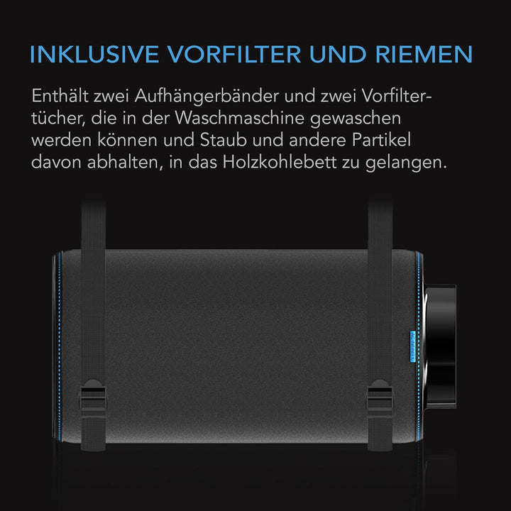 AC Infinity Air Carbon Filter XL 10.2 cm, mit Premium Australian Virgin Charcoal, Vorfilter und Seil