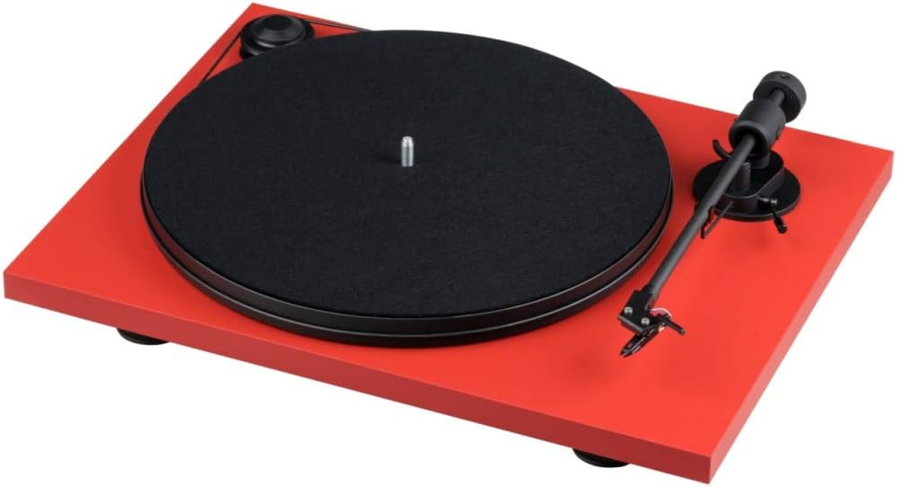 Pro-Ject Primary E, Audiophiler Plug&Play Plattenspieler (Rot), Rot
